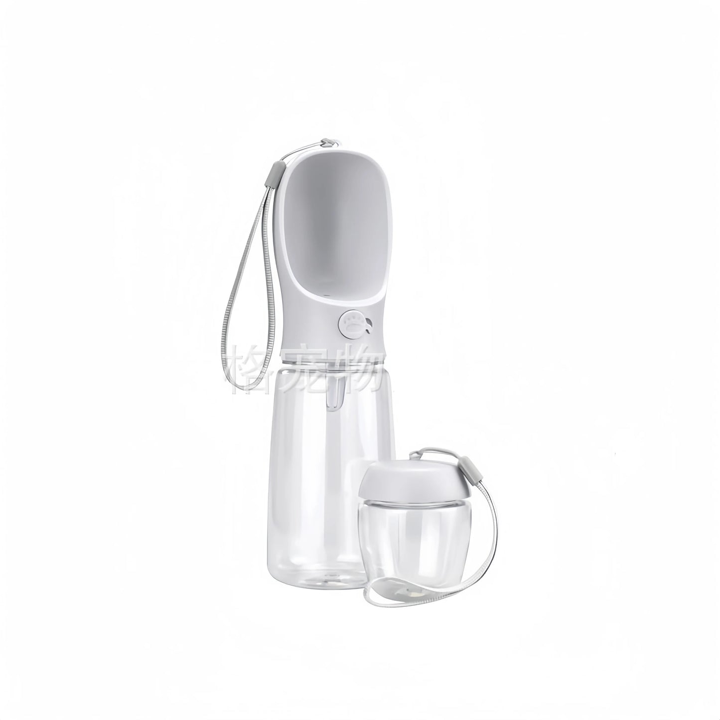 2 In1 Portable Dog Cat Water Bottle with Storage Food and Water Container for Puppy Pets Dogs Feeder Bowl Outdoor Travel