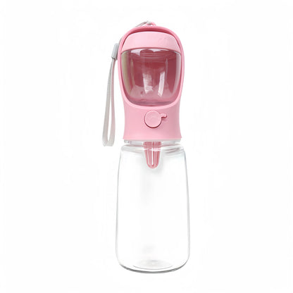 2 In1 Portable Dog Cat Water Bottle with Storage Food and Water Container for Puppy Pets Dogs Feeder Bowl Outdoor Travel